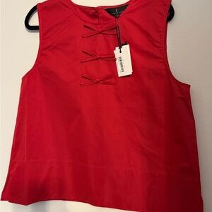 1- Abby Glass Red Sleeveless Top